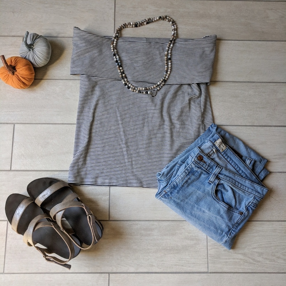 Jcrew off the shoulder top